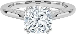 1-3 Ct Moissanite Engagement Ring & Wedding Bridal Ring Set In 10k 14k 18k Gold & S925 Christmas Gift for Women (Tacori Crown Engagement Ring, Main Stone: Cushion)