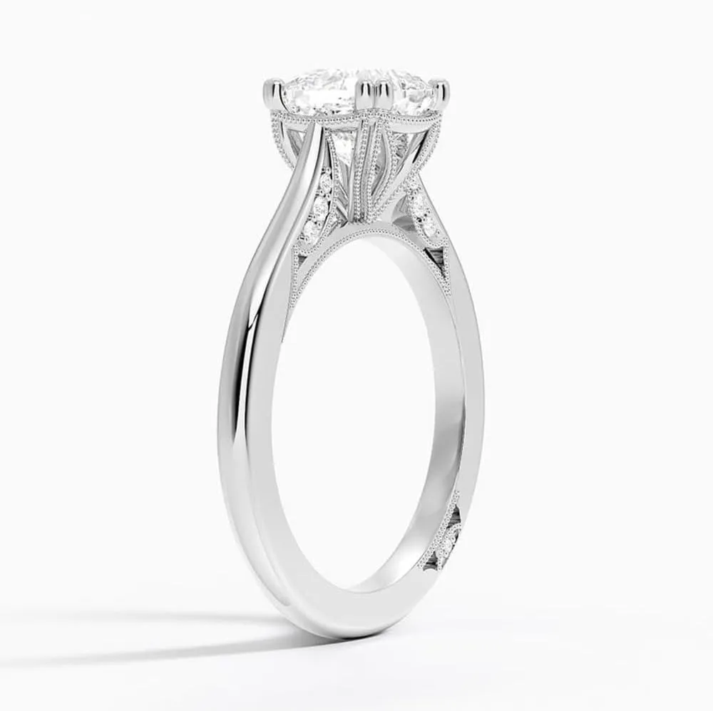 1-3 Ct Moissanite Engagement Ring & Wedding Bridal Ring Set In 10k 14k 18k Gold & S925 Christmas Gift for Women (Tacori Crown Engagement Ring, Main Stone: Cushion)