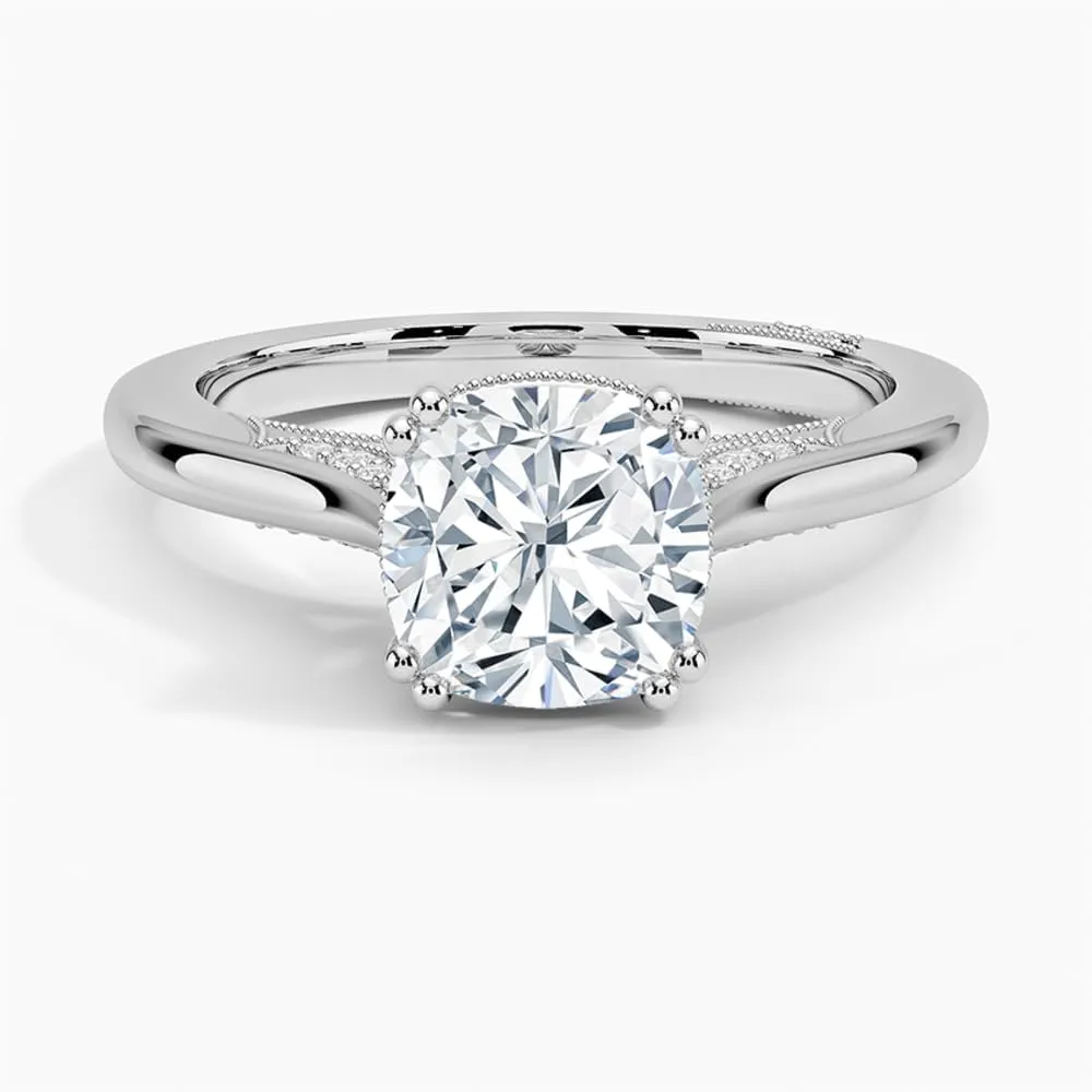 1-3 Ct Moissanite Engagement Ring & Wedding Bridal Ring Set In 10k 14k 18k Gold & S925 Christmas Gift for Women (Tacori Crown Engagement Ring, Main Stone: Cushion)