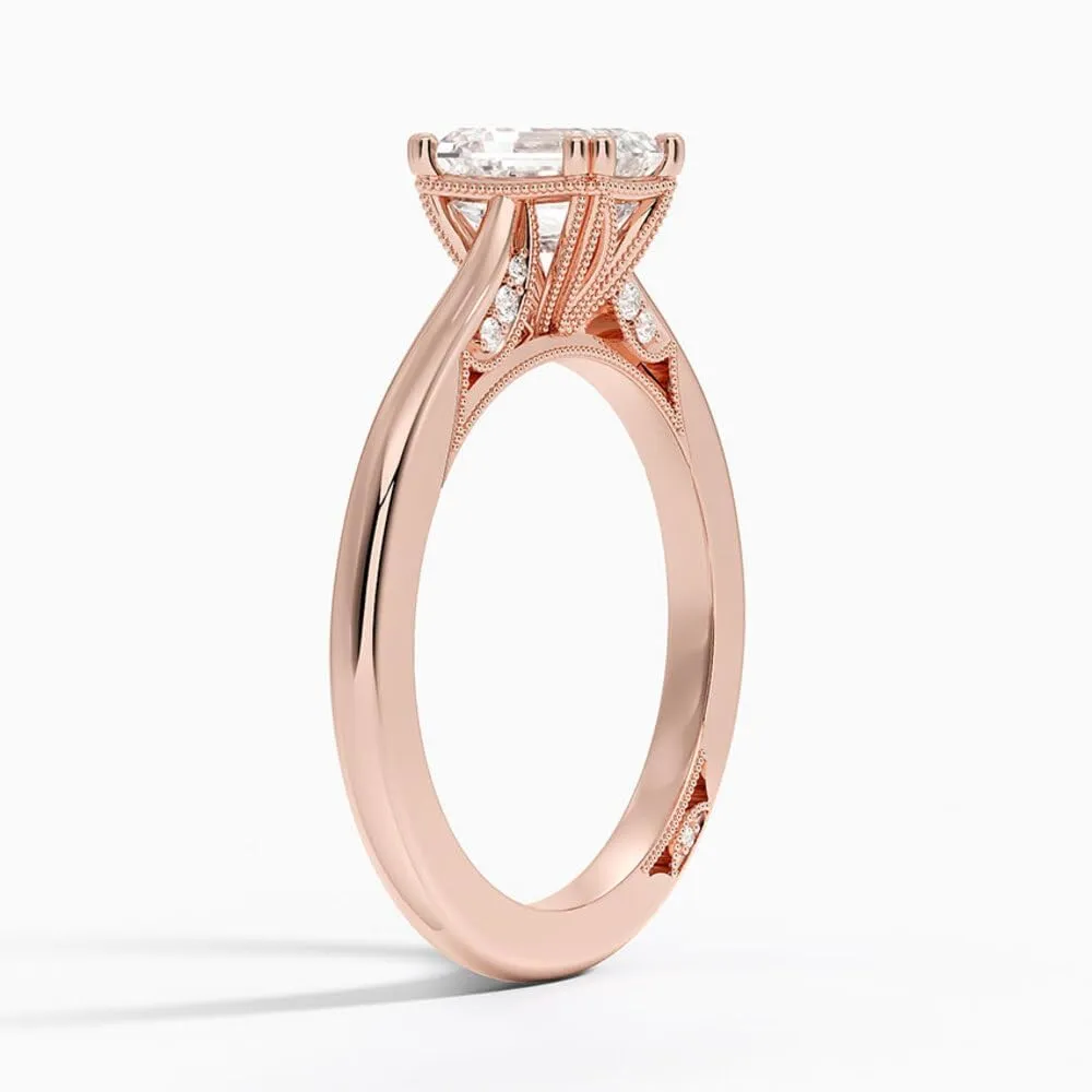 1 Ct-3 Ct Moissanite Engagement Ring Tacori Crown Wedding Bridal Ring Set In 10k 14k 18k Gold & S925 Christmas Gift for Women