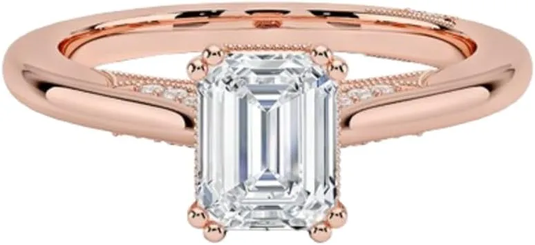 1 Ct-3 Ct Moissanite Engagement Ring Tacori Crown Wedding Bridal Ring Set In 10k 14k 18k Gold & S925 Christmas Gift for Women