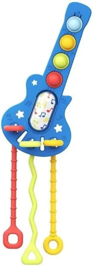 1 Year Old Toys Teething Sensory Toys for Babies 6-12-18 Months, Montessori Pull String Toy, Toddler Toy Travel high Chair car seat Stroller Toys Boys Girl, Baby Staff, Fidget Toy (Blue)