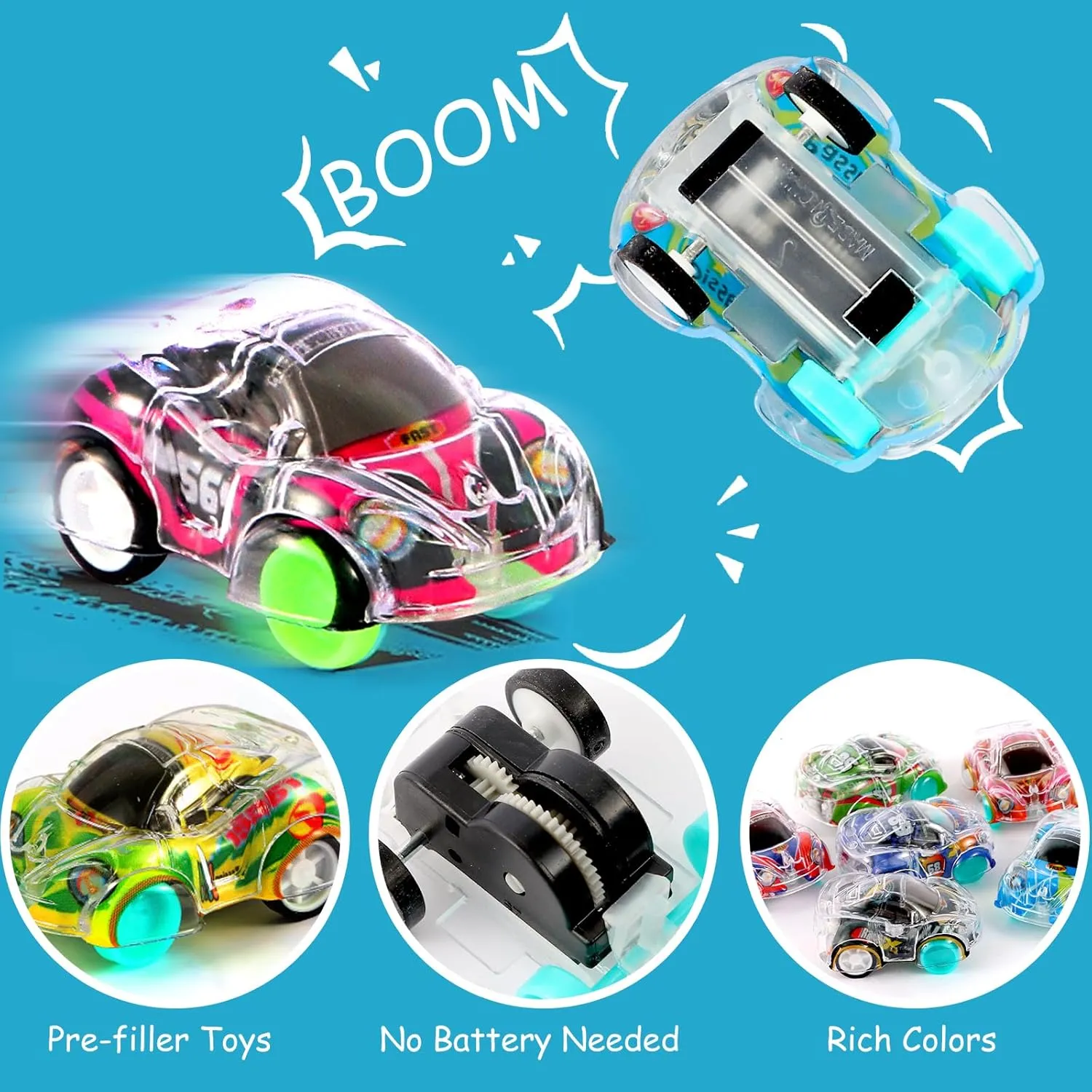 100 Pcs Mini Pull Back Cars, Small Cars for Toddlers, Treasure Box Toys for Classroom Prizes, Pinata Stuffers, Goodie Bags Stuffers for Kids