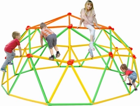 10FT Climber for Kid Climbing Dome Upgraded Jungle Gym Monkey Bar Backyard Geometric Play Outdoor Equipment Toddler Outside Toy