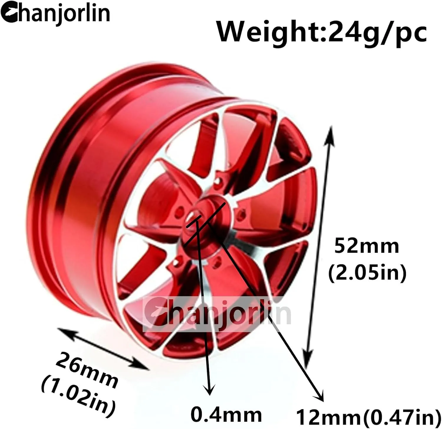 1/10 On Road Drift Wheels Rims Hex 12mm RC Aluminum Alloy Rally Racing Hubs for 1:10 Scale Touring Street Car Tires Tamiya TT01 TT02 HSP 2S 3S Brushless HPI KYOSHO XV02 XV01 4PCS (Black)