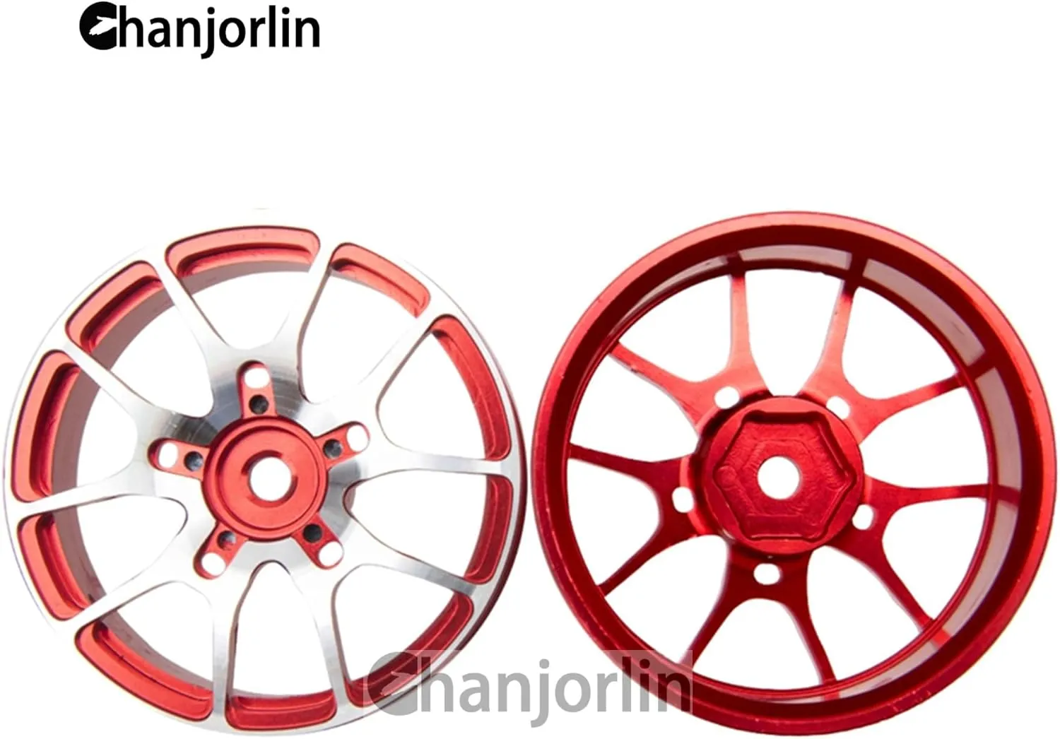 1/10 RC On Road Drift Wheels Rims Hex 12mm Metal Rally Racing Hubs for 1:10 Scale Touring Street Car Tires Tyres Tamiya TT01 TT02 HSP 2S 3S Brushless HPI KYOSHO XV02 XV01 4PCS (Red)