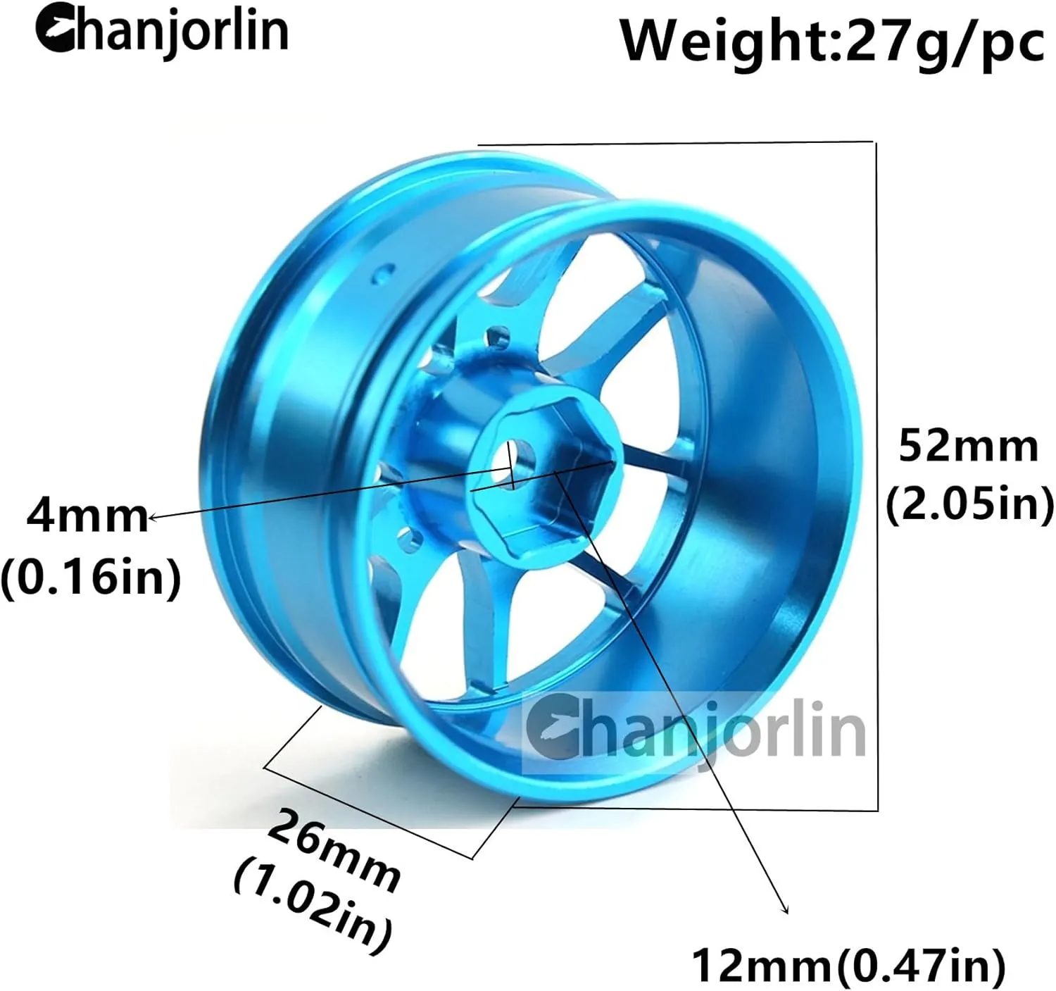 1/10 RC On Road Drift Wheels Rims Hex 12mm Metal Rally Racing Hubs for 1:10 Scale Touring Street Car Tires Tyres Tamiya TT01 TT02 HSP 2S 3S Brushless HPI KYOSHO XV02 XV01 4PCS (Red)