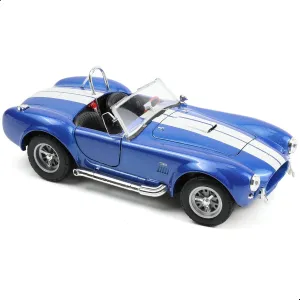 1/24 Car Model Toy for Shelby Cobra 427 S/C Alloy Metal Diecast Car Model Vintage Racing Auto Toy Classic Vehicle Model Collection Gift Ornament for Adult and Kid(Blue)