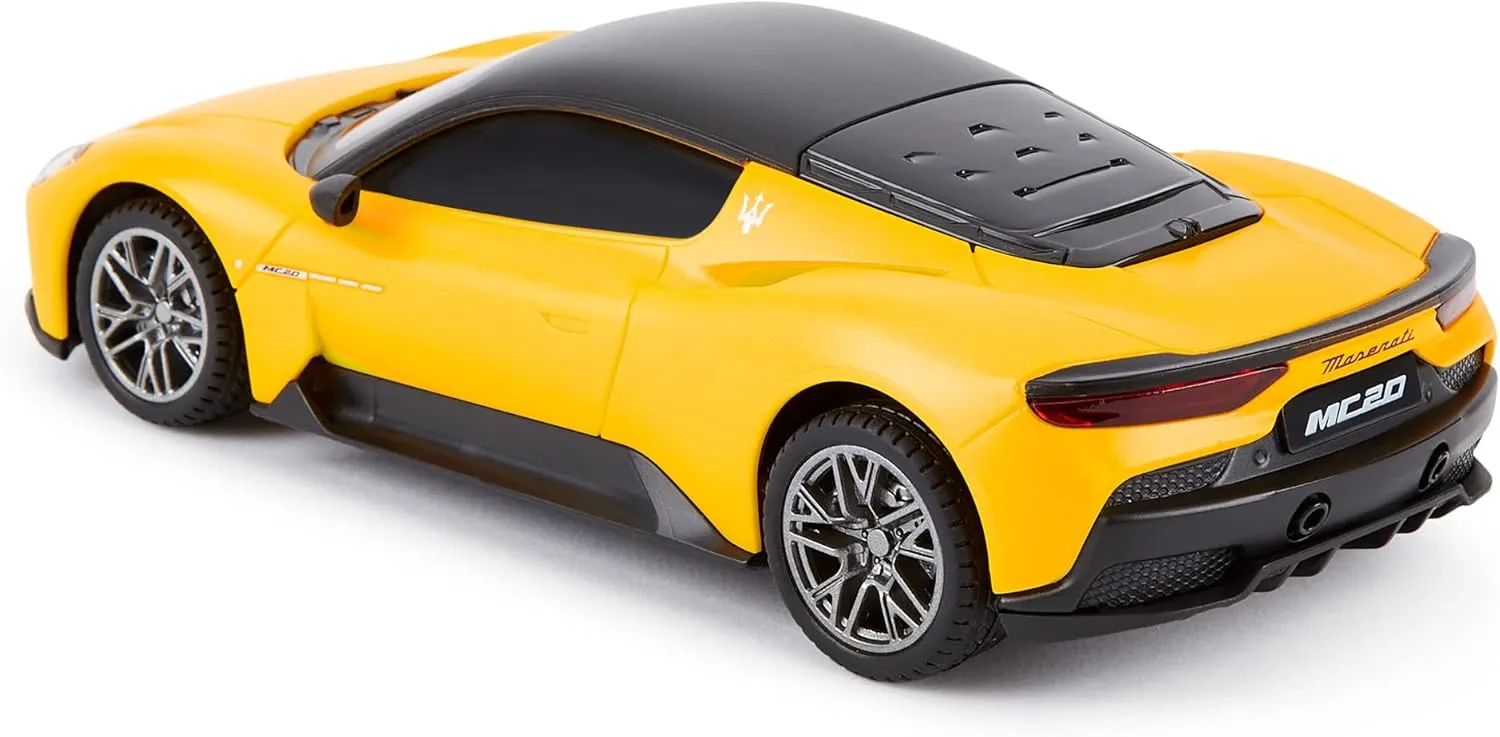 1:24 Scale Officially Licensed RC Maserati MC20, Yellow Sport Racing Hobby Toy Car Model Vehicle for Boys Girls and Adults Gift