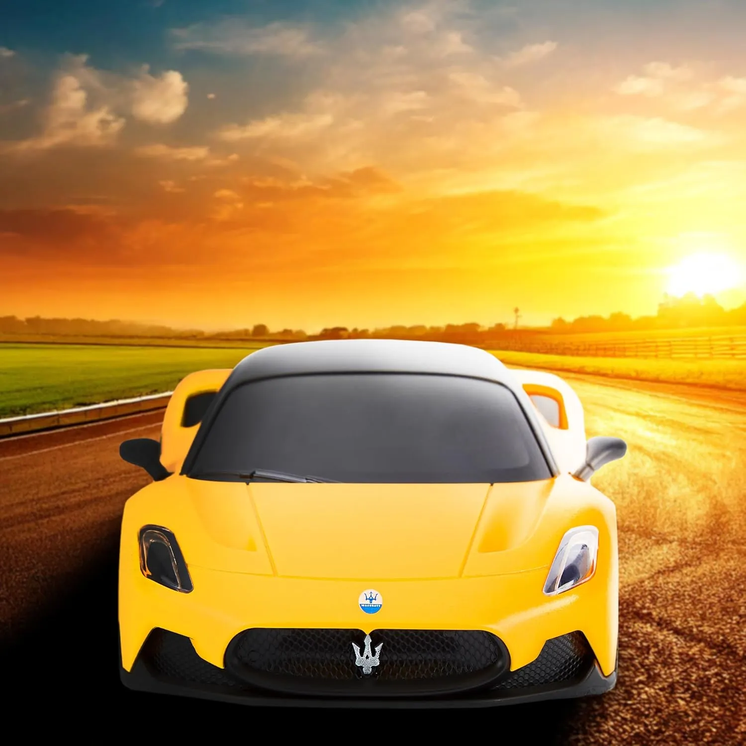 1:24 Scale Officially Licensed RC Maserati MC20, Yellow Sport Racing Hobby Toy Car Model Vehicle for Boys Girls and Adults Gift