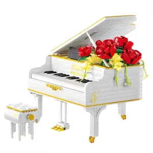 1293pcs Mini Ideas Piano Model Building Block Set, Music Lovers Collection Set, The Best Gift for Boys and Girls(White)