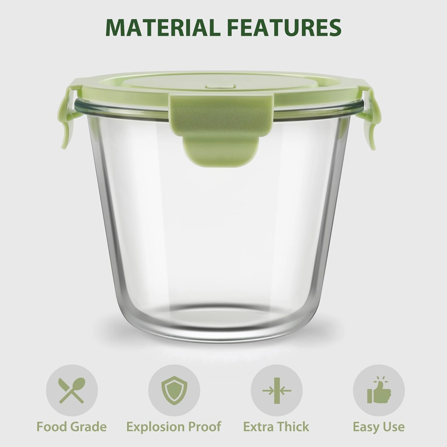 12 PCS Glass Meal Prep Containers with Lids, Airtight 3 Cup Glass Storage Containers Set, Heat-Resistant BPA-Free Glass Containers for Soup Leftover, Microwave, Dishwasher, and Freezer Safe (6 Packs)