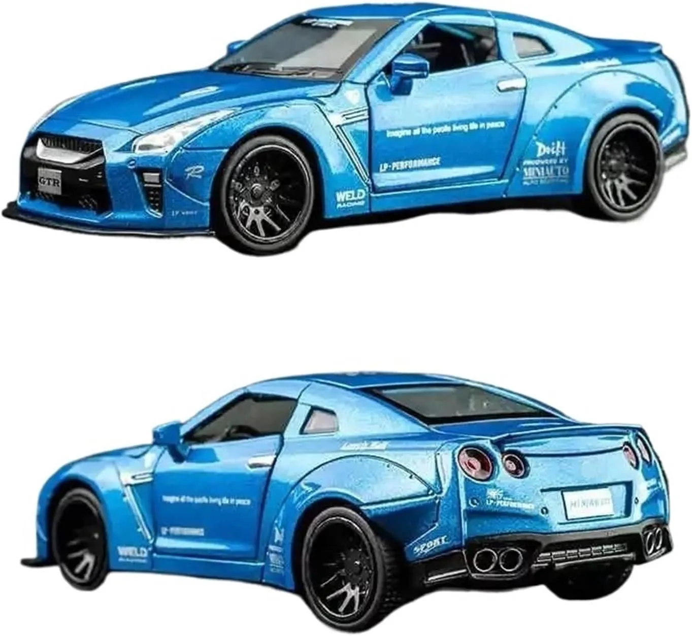 1:32 for All New GTR Racing Alloy Car Die Cast Model(Blue)