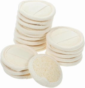 18pcs Loofah Exfoliating Body Scrubbers Soft Bath Pads for Cleansing Gentle Skin Care for Elastic Hand Straps for Easy Use