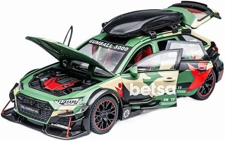 1:24 for RS6 Racing Die-cast Alloy Model Car(Green)