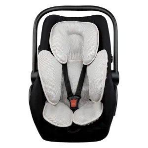 2-in-1 Baby Carseat Head Support, Infant Car Seat Insert for Girls Boys, Soft Baby Neck Support and Body Cushion for Stroller, Baby Swing, Bouncer (Gray)