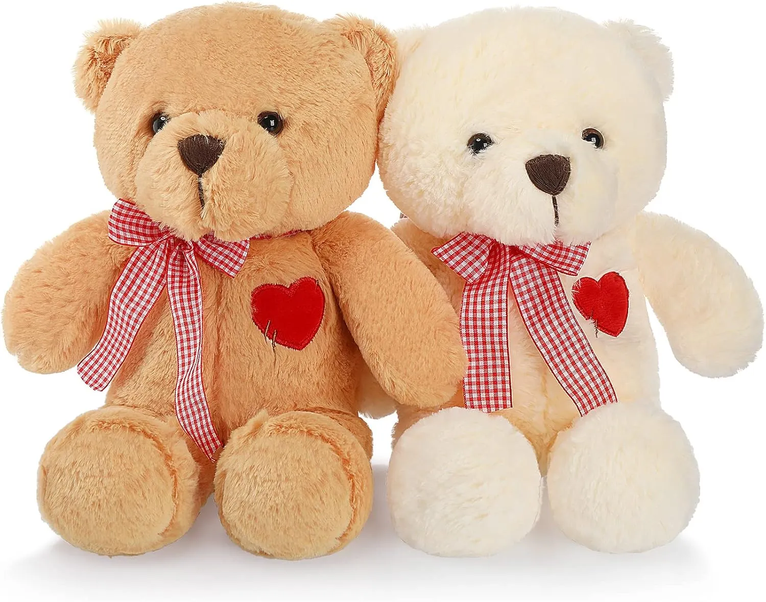 2 Pack 10 Inch Plush Bears Gifts for Her Him Girlfriend Boyfriend Wife Mom Bear Funny Cute Stuffed Animal Plush Present for Birthday Wedding Mother's Day Easter Gifts