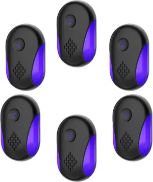 2025 Upgraded Ultrasonic Repeller-6 Packs, Indoor Ultrasonic and Repellent for Roach, Rodent, Mouse, Bugs, Ant, Mosquito, Mice, Spider, Electronic Plug in Pest Control
