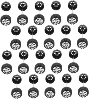 20sets Toy Racing Car Wheel Replacement Kits Wheels Axles for Models Miniature Vehicles Enhances Performance Maneuverability