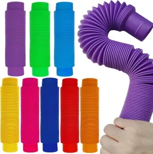 24 Large Jumbo Pop Tubes Sensory Fidget Toys for Party Favors, Classroom Prizes, Goodie Bags, Kids, Toddlers, Adults, Birthday, Christmas, Valentine Gifts