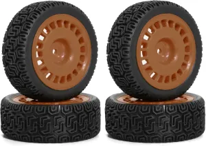 2.68" OD RC On-Road Tires 4PCS 1/10 RC Rally Racing Tires 12mm Hex Fit for Tamiya TT01 TT02 Kyosho Traxxas WLtoys HPI 1/10 RC On Road Racing Touring Car