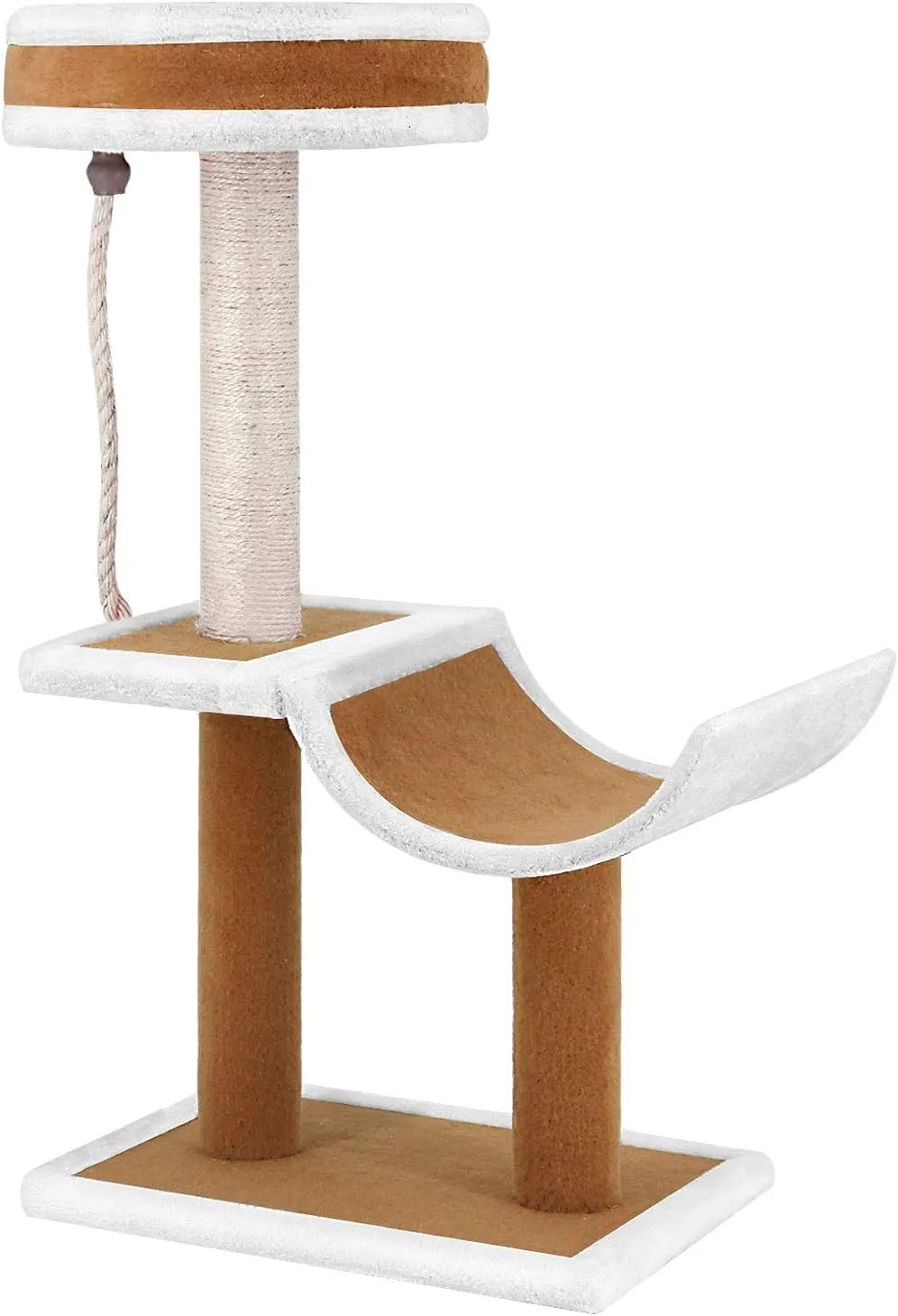 28" Cat Tree Condo with Scratching Post, Cat Tower Pet Play House with Platform