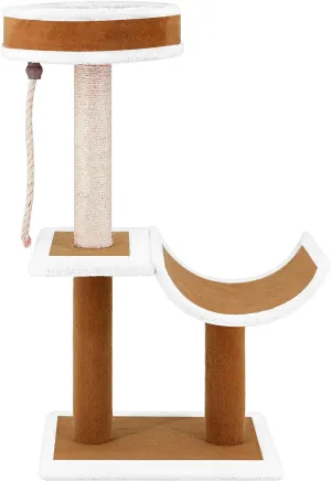 28" Cat Tree Condo with Scratching Post, Cat Tower Pet Play House with Platform