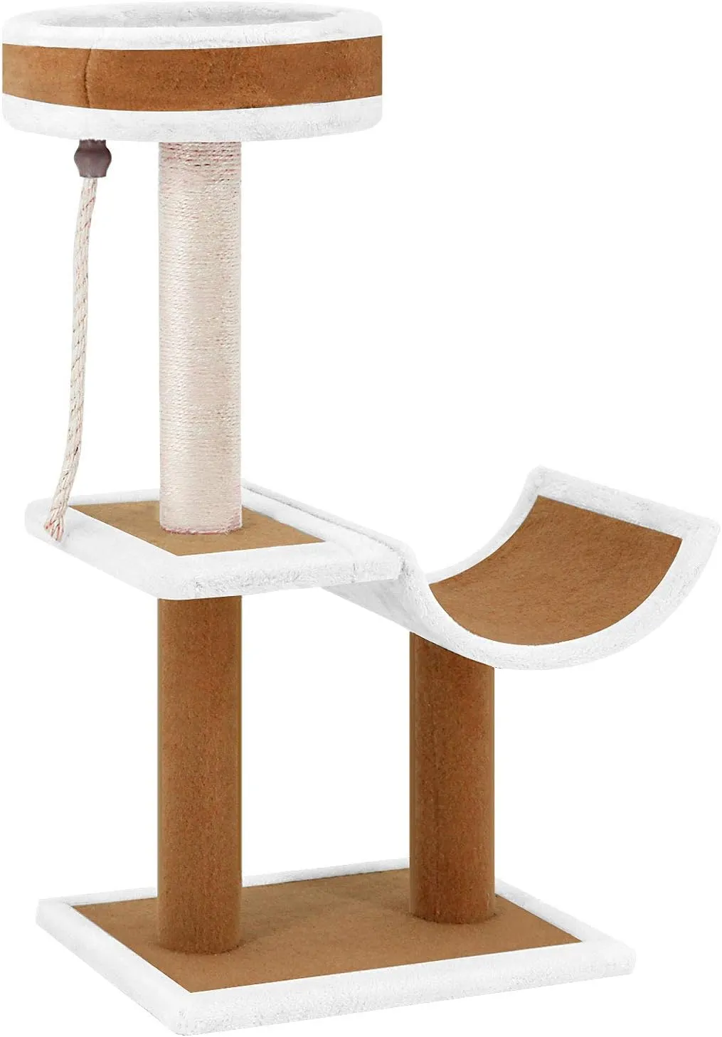 28" Cat Tree Condo with Scratching Post, Cat Tower Pet Play House with Platform