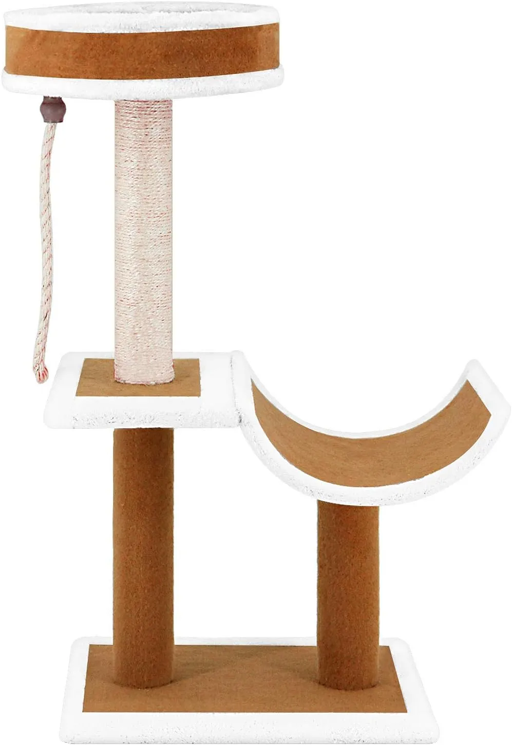 28" Cat Tree Condo with Scratching Post, Cat Tower Pet Play House with Platform