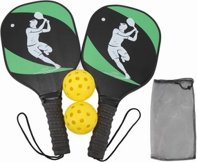 2 Player Ball Set with Anti Slip Grip, Enhanced Control, Pine Wood, for Beginners