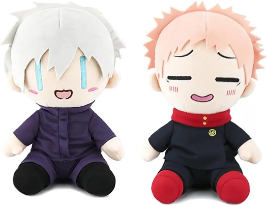 2pcs Anime Character Plush Figure,Anime Stuffed Pillow,Large Soft Throw Pillow, Cartoon Cuddle Figurine Cushion for Hugging Sleep Together,Home Sofa Decoration.Gift for Friends 9.05"/23cm