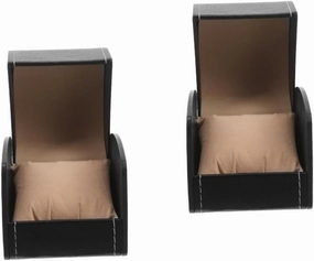 2pcs Mechanical Watch Box for Men Pu Leather Single Watch Storage Case with Pillow Stylish Wristwatch Display Organizer for Travel and Home Use