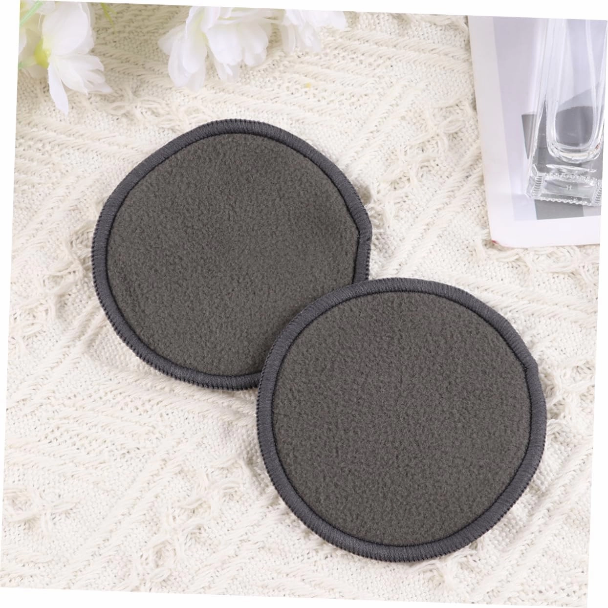 2sets Makeup Removal Pads Reusable Face Cloths for Women Makeup Rounds Pads with Soft Cleaning Washable Towels 10pcs*2