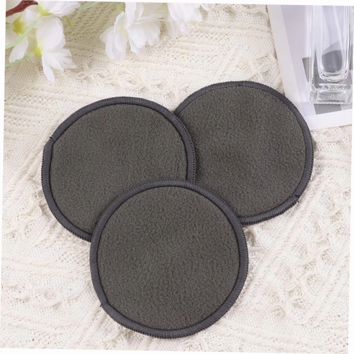 2sets Makeup Removal Pads Reusable Face Cloths for Women Makeup Rounds Pads with Soft Cleaning Washable Towels 10pcs*2
