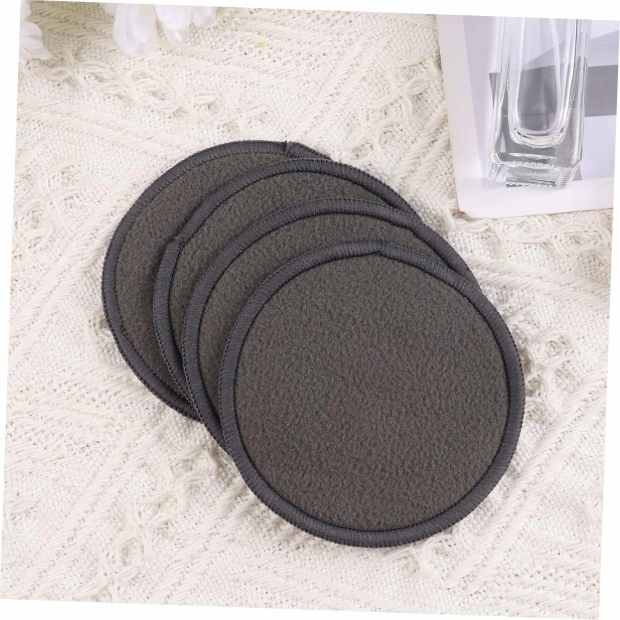 2sets Makeup Removal Pads Soft Cleaning for Women Makeup Facial Powder Puff Reusable Eraser Towel 10pcs*2