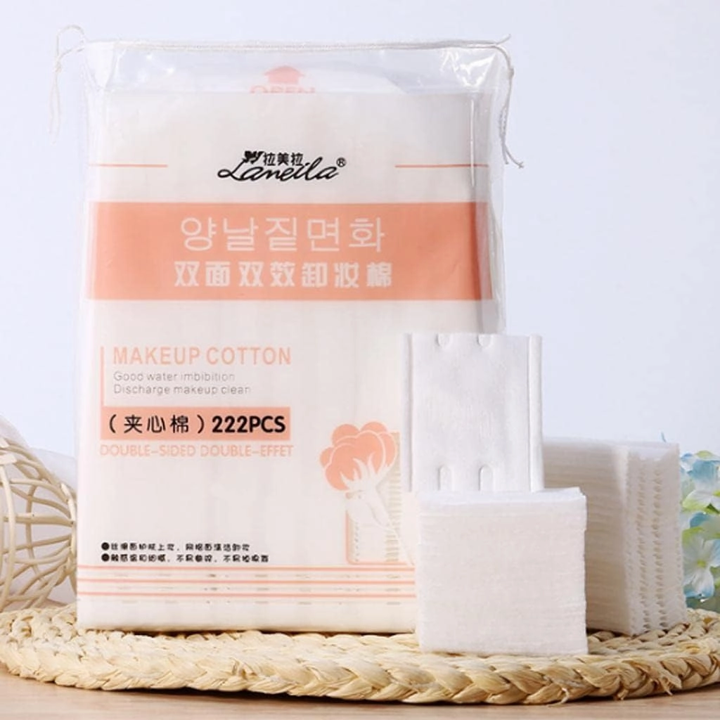 2x222x Soft Makeup Remover Cotton Pads Face Cleaning Nail Sponge, 2 Pcs