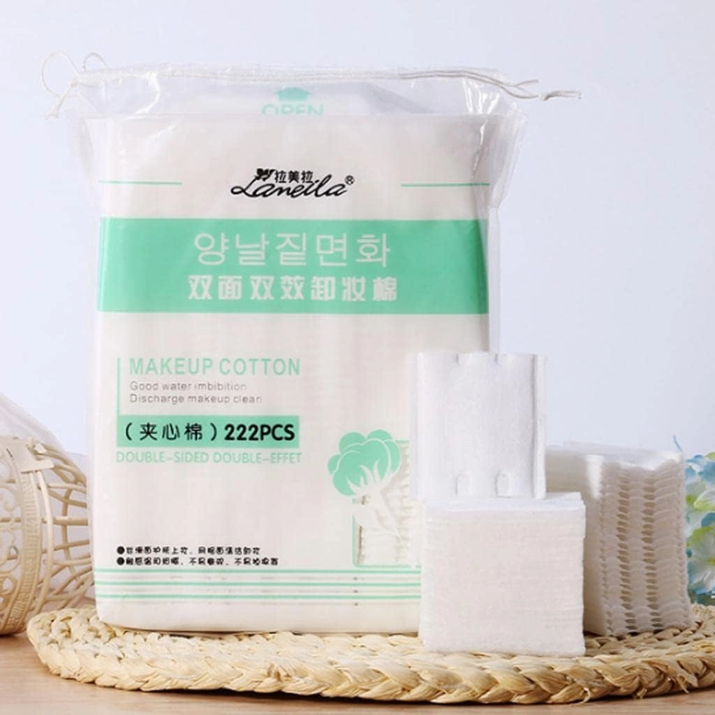 2x222x Soft Makeup Remover Cotton Pads Face Cleaning Nail Sponge, 2 Pcs