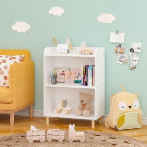 3-5 Tiers Bookcase Bookshelf Storage Cabinet Organizer, White Book Display Nightstand for Bed Room, Playroom, Nursery