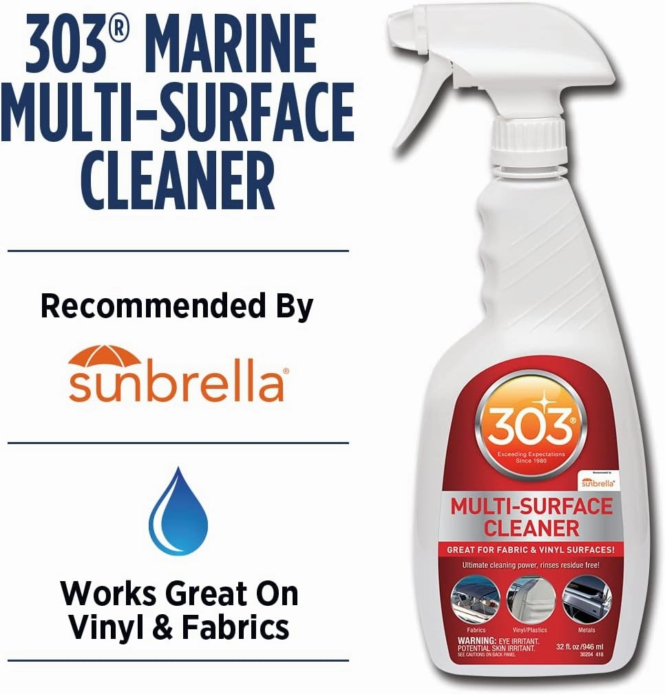 303 Multi-Surface Cleaner - Safely Cleans All Water Safe Surfaces - Ultimate Cleaning Power - Rinses Residue Free - Recommended By Sunbrella, 32 fl. oz. (30204)