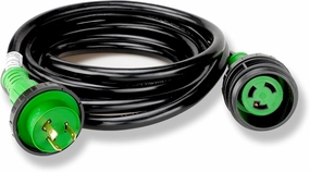 30 Amp RV Marine Shore Power Cord, 125V 25 Ft 30 Amp Twist Lock Cord NEMA L5-30 Extension Cord Boat Power Cable Shore Power Cord 30 Amp L5-30P to L5-30R Shore Power Plug with Seal Collar. 30A