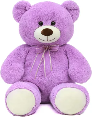 36 inch Big Teddy Bear Cute Giant Stuffed Animals Soft Plush Bear for Girlfriend Kids, Purple