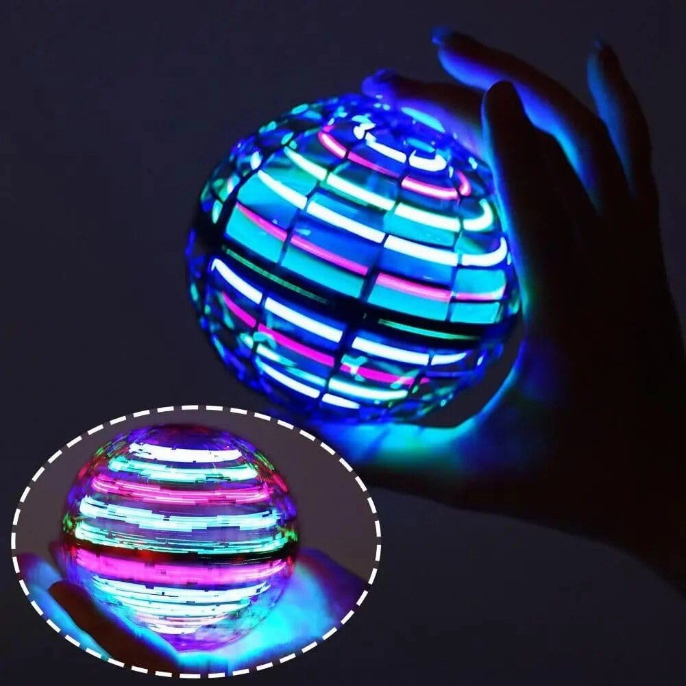 360 Degree Rotating mini UFO Flying Ball Blue