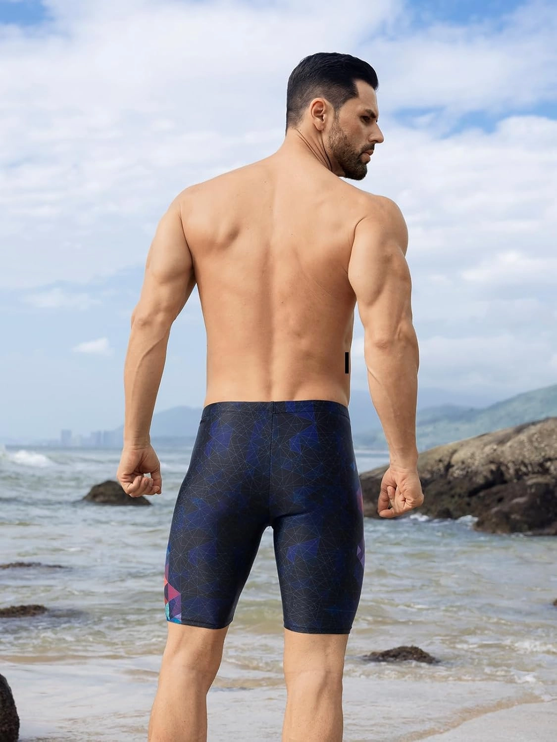 361° Swim Jammers for Men, Pro Racing Training Swimsuit, Chlorine Resistant Endurance Mens Swim Suit Swimwear Tech Pant