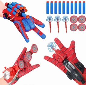 3 Sets Spider Web Shooters Hero Launcher Wrist Toy Set, Cosplay Launcher Gloves Hero Movie Launcher with Wrist Toy Funny Decorate Children Wrist Toy Set Funny Educational for Kids