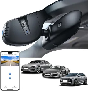 4K Dash Cam fit for Audi (Model A) 2019 2020 2021 2022 2023 2024 A4 A6 Allroad A3 A5 Q5 S4 S6 Q7 A8 S8 TT A7 S5 Q3 S3 S7 RS3 RS5 RS6 e-tron, OEM Look, UHD 2160P Video, WiFi & App, 128GB Card