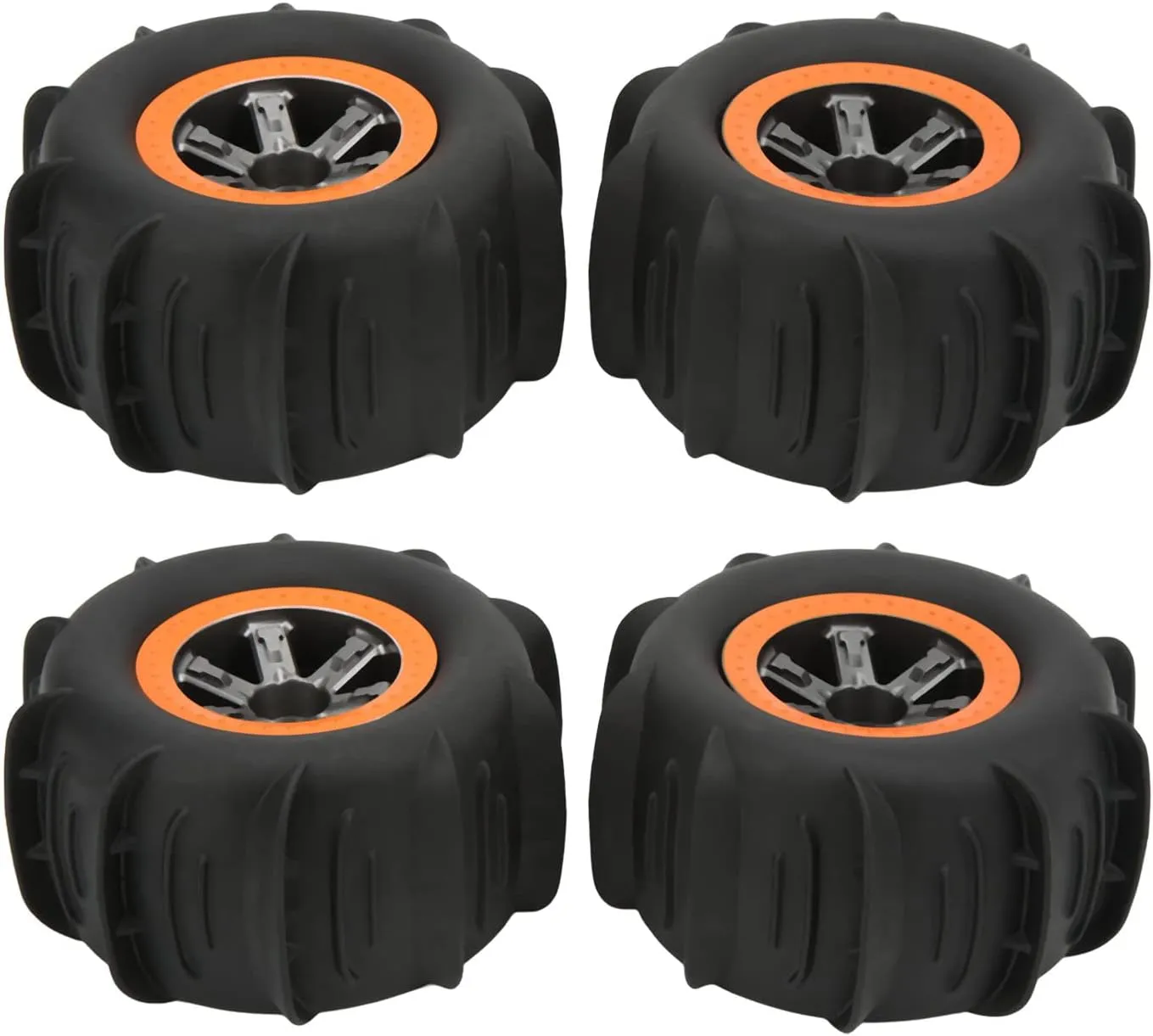 4Pcs Rc Car Tires,Rubber Rc Car Wheel for Wltoys 104009 104001 for 9125 9116 for F10 F14 F19 1/12 1/10 Rc Cars Car Model Accessory
