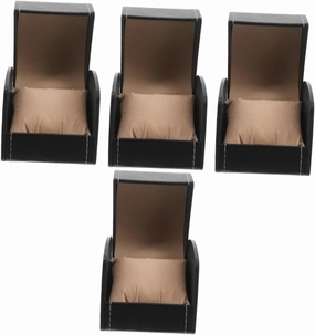 4pcs Single Leather Watch Box with Mini Pillow Stylish Pu Storage Case for Mechanical Watches for Display and Organization for Men
