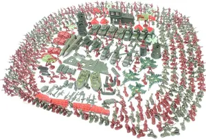 519pcs pcs Army Men Army Soldier Plastic Toys,Military Action Figures Playset with Mini Tank Vehicles Panzer Anti-Air Planes,Helicopter Soldier Figures and Accessories for Kids Boys and Girls