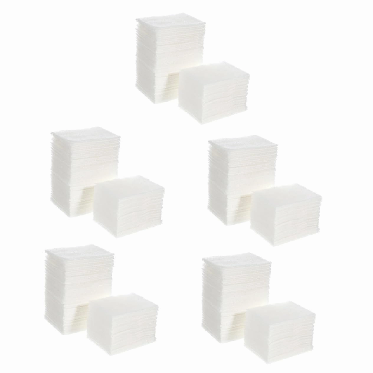 5sets Facial Cotton Rounds for Makeup Removal Soft Gentle Makeup Remover Pads Reusable Square Cotton Pads for Toner 2packs*5