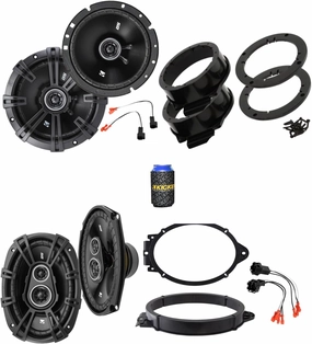 6.75 inch and 6x9 inch Speakers for 2010-2015 Chevy Camaro Kicker DS Upgrade Kit Front and Rear (w/o Boston Acoustics) with Harnesses and Adapters